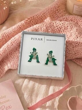 Pixar x BaubleBar Toy Story Rex Dinosaur Rhinestone Stud Earrings